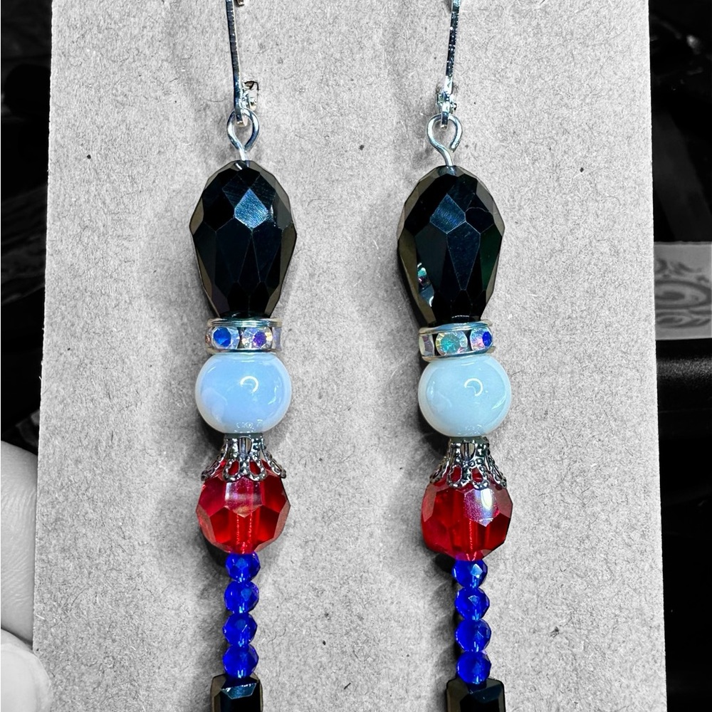 Festive Nutcracker Solider Beaded Earrings